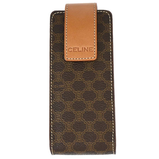 Celine Brown PVC Macadam Pouch Case