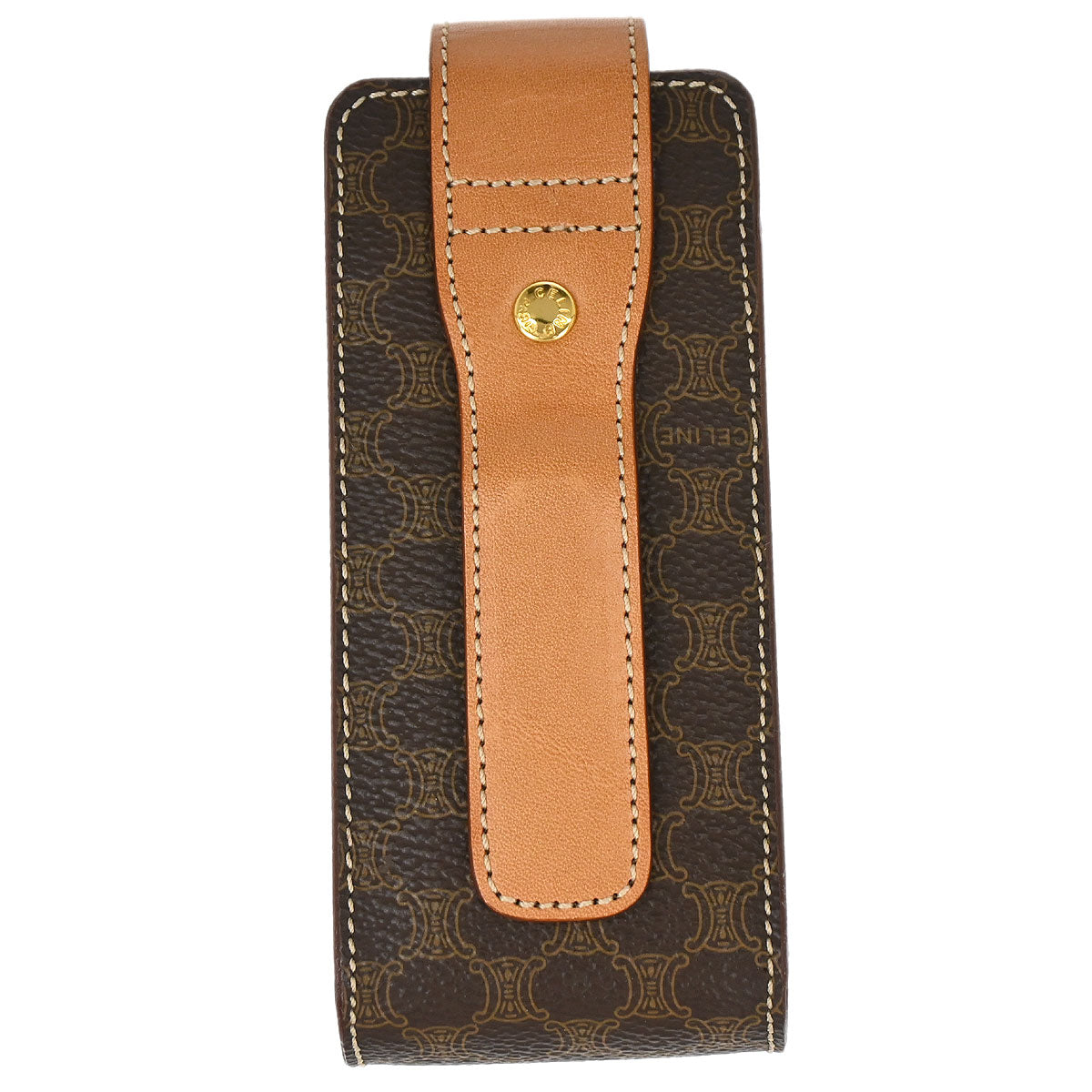 Celine Brown PVC Macadam Pouch Case