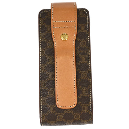 Celine Brown PVC Macadam Pouch Case
