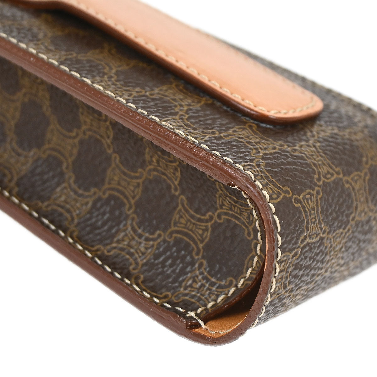 Celine Brown PVC Macadam Pouch Case