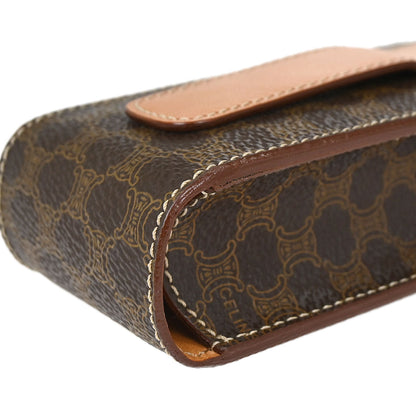 Celine Brown PVC Macadam Pouch Case