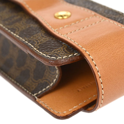 Celine Brown PVC Macadam Pouch Case