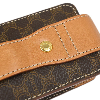 Celine Brown PVC Macadam Pouch Case