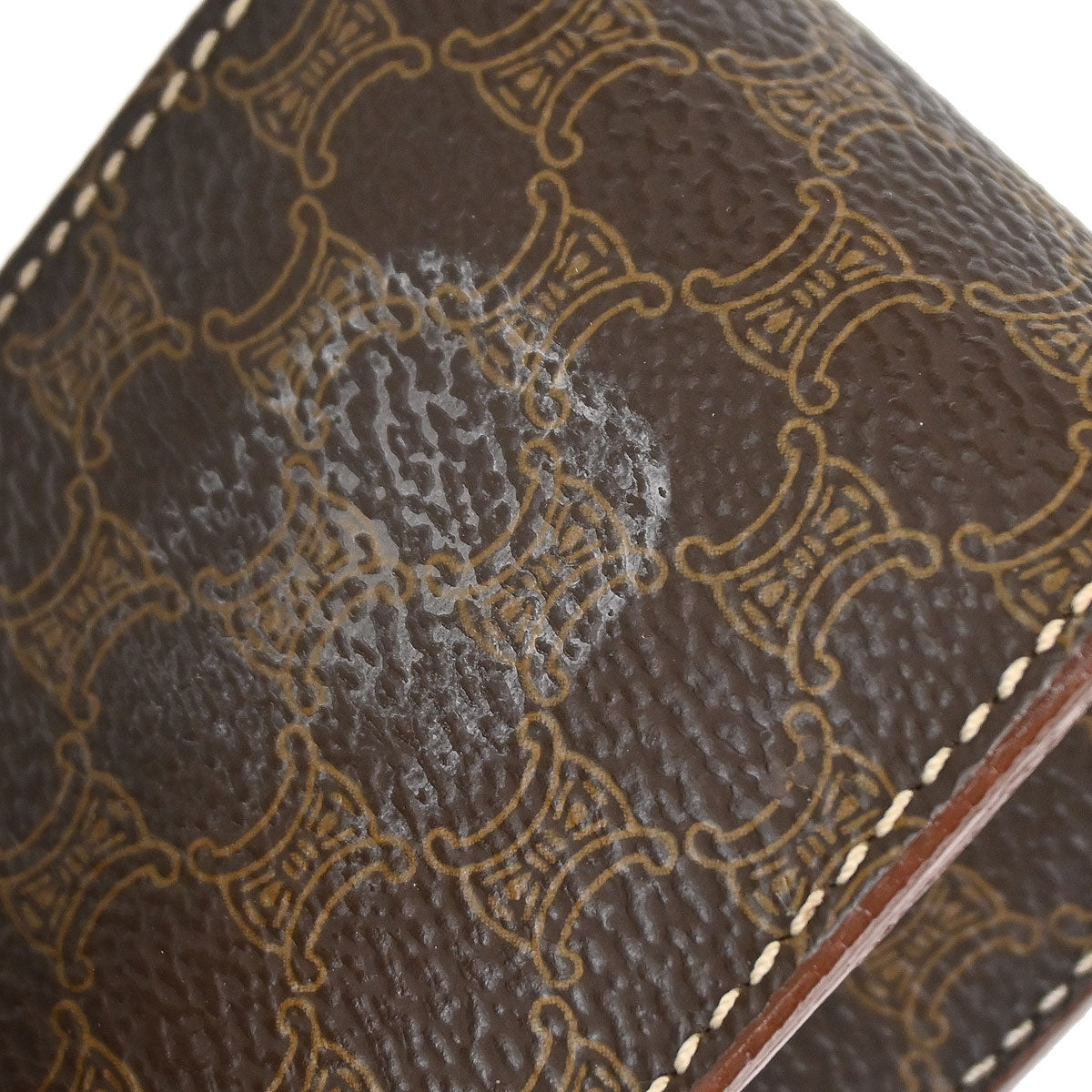 Celine Brown PVC Macadam Pouch Case