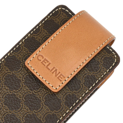 Celine Brown PVC Macadam Pouch Case