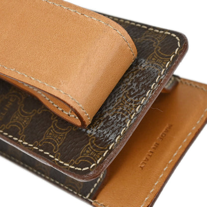 Celine Brown PVC Macadam Pouch Case