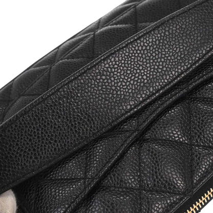 Chanel 2002-2003 Black Caviar Skin Chain Handbag
