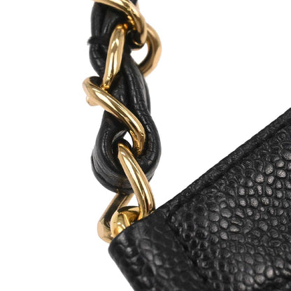 Chanel 2002-2003 Black Caviar Skin Chain Handbag