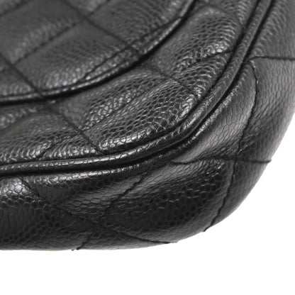 Chanel 2002-2003 Black Caviar Skin Chain Handbag