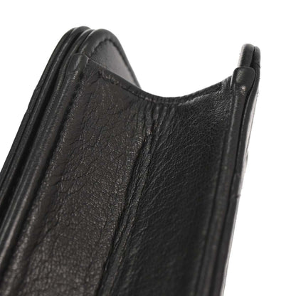 Chanel Black Lambskin Pushlock Mini Full Flap Shoulder Bag