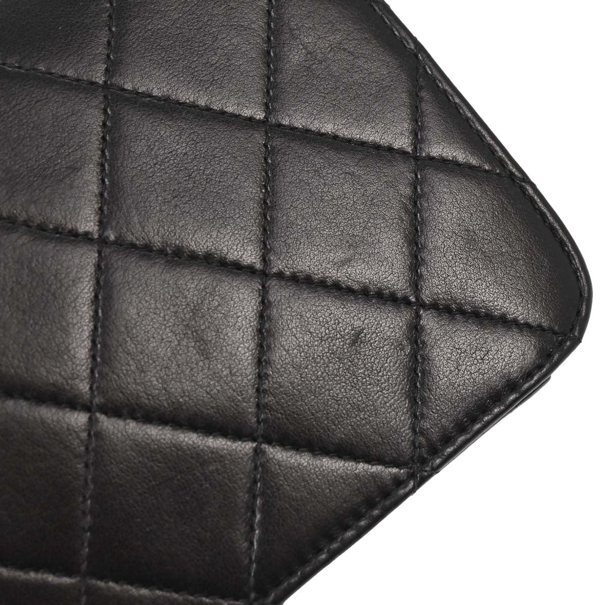Chanel Black Lambskin Pushlock Mini Full Flap Shoulder Bag