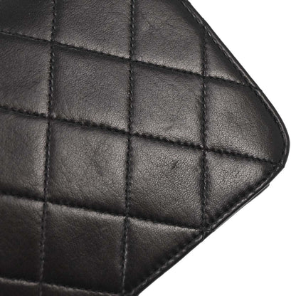 Chanel Black Lambskin Pushlock Mini Full Flap Shoulder Bag