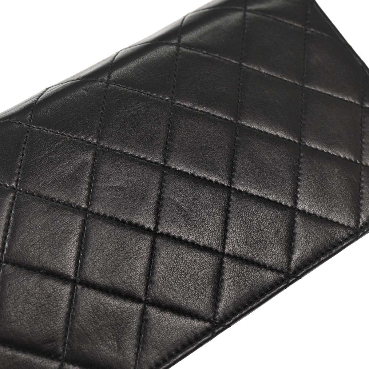Chanel Black Lambskin Pushlock Mini Full Flap Shoulder Bag