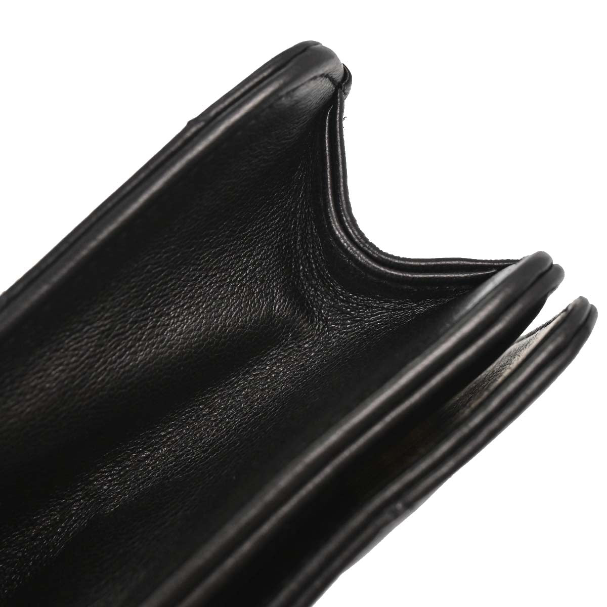Chanel Black Lambskin Pushlock Mini Full Flap Shoulder Bag