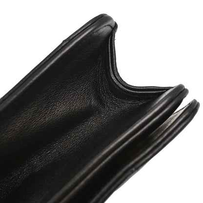 Chanel Black Lambskin Pushlock Mini Full Flap Shoulder Bag