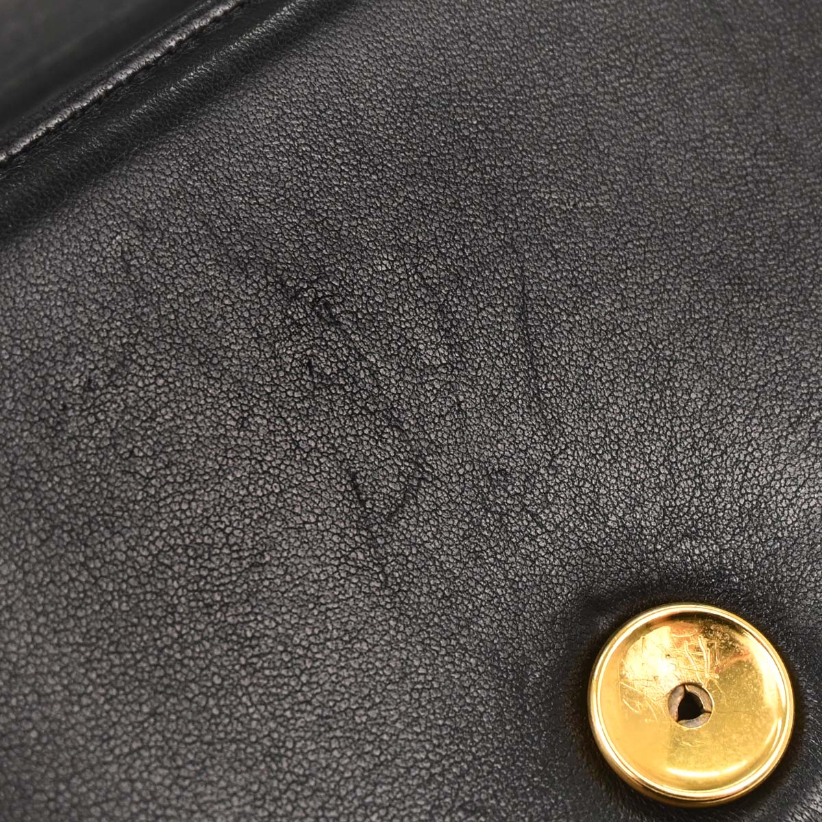 Chanel Black Lambskin Pushlock Mini Full Flap Shoulder Bag
