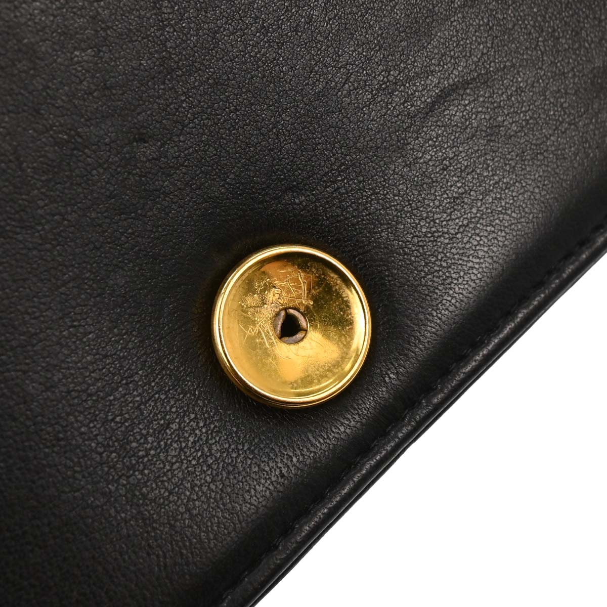 Chanel Black Lambskin Pushlock Mini Full Flap Shoulder Bag