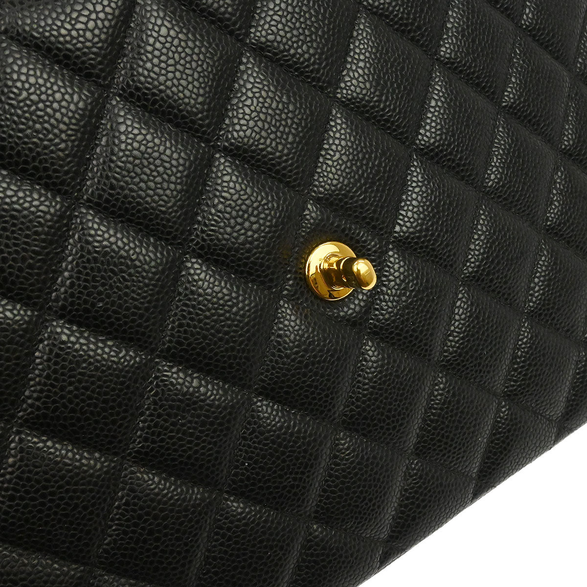 Chanel Black Caviar Skin Jumbo Classic Flap Shoulder Bag