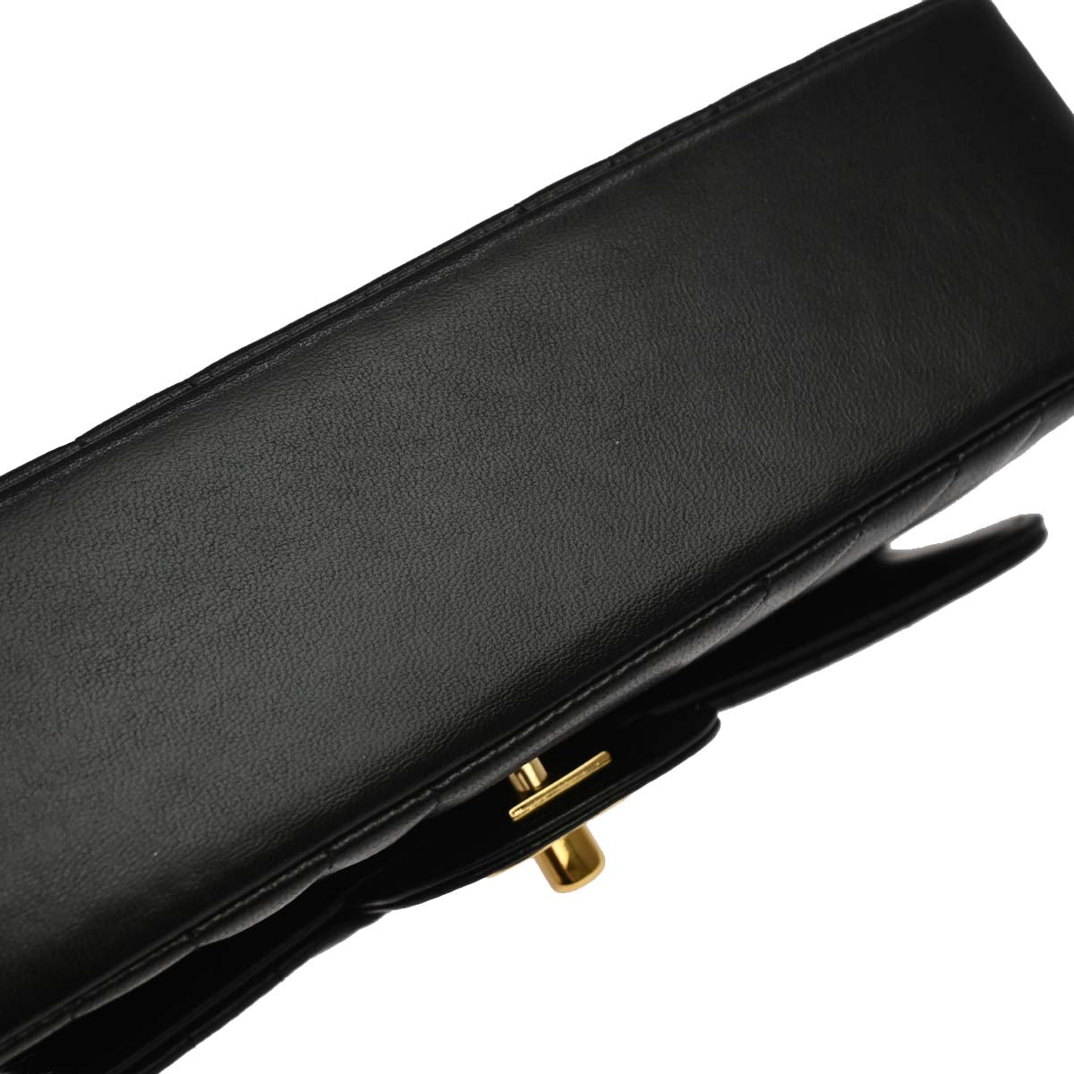 Chanel Black Lambskin Mademoiselle Single Flap Shoulder Bag