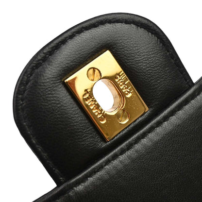 Chanel Black Lambskin Mademoiselle Single Flap Shoulder Bag