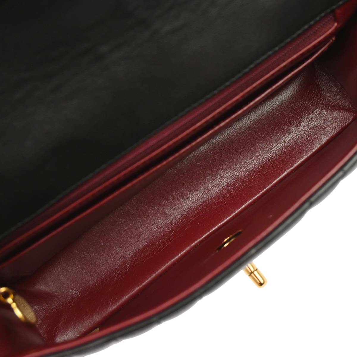 Chanel Black Lambskin Mademoiselle Single Flap Shoulder Bag