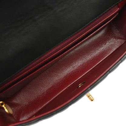 Chanel Black Lambskin Mademoiselle Single Flap Shoulder Bag