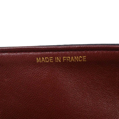 Chanel 1989-1991 Navy Lambskin Double Flap Medium Shoulder Bag