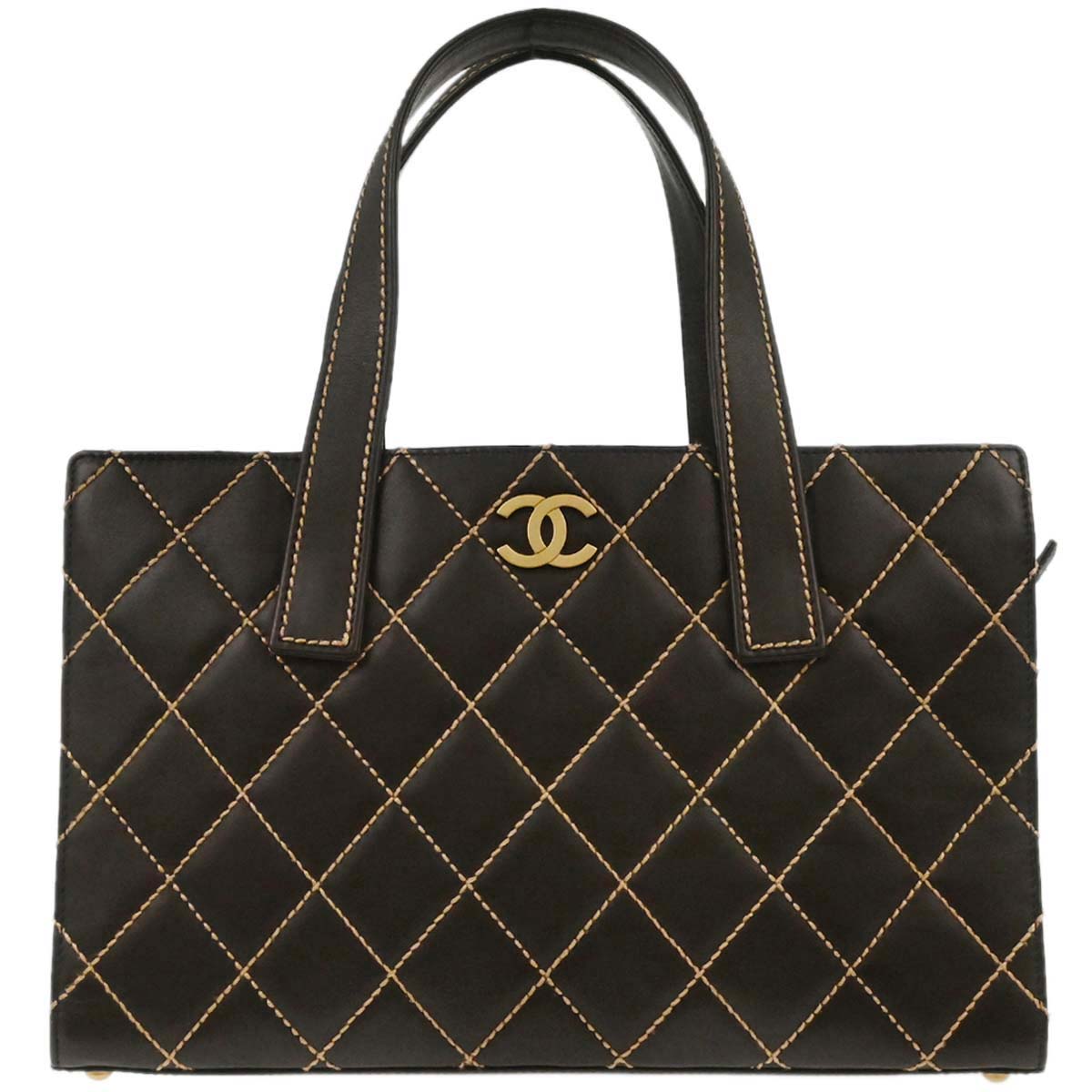 Chanel 2005-2006 Brown Calfskin Wild Stitch Handbag