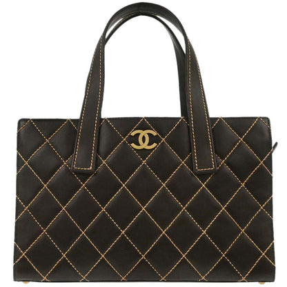 Chanel 2005-2006 Brown Calfskin Wild Stitch Handbag