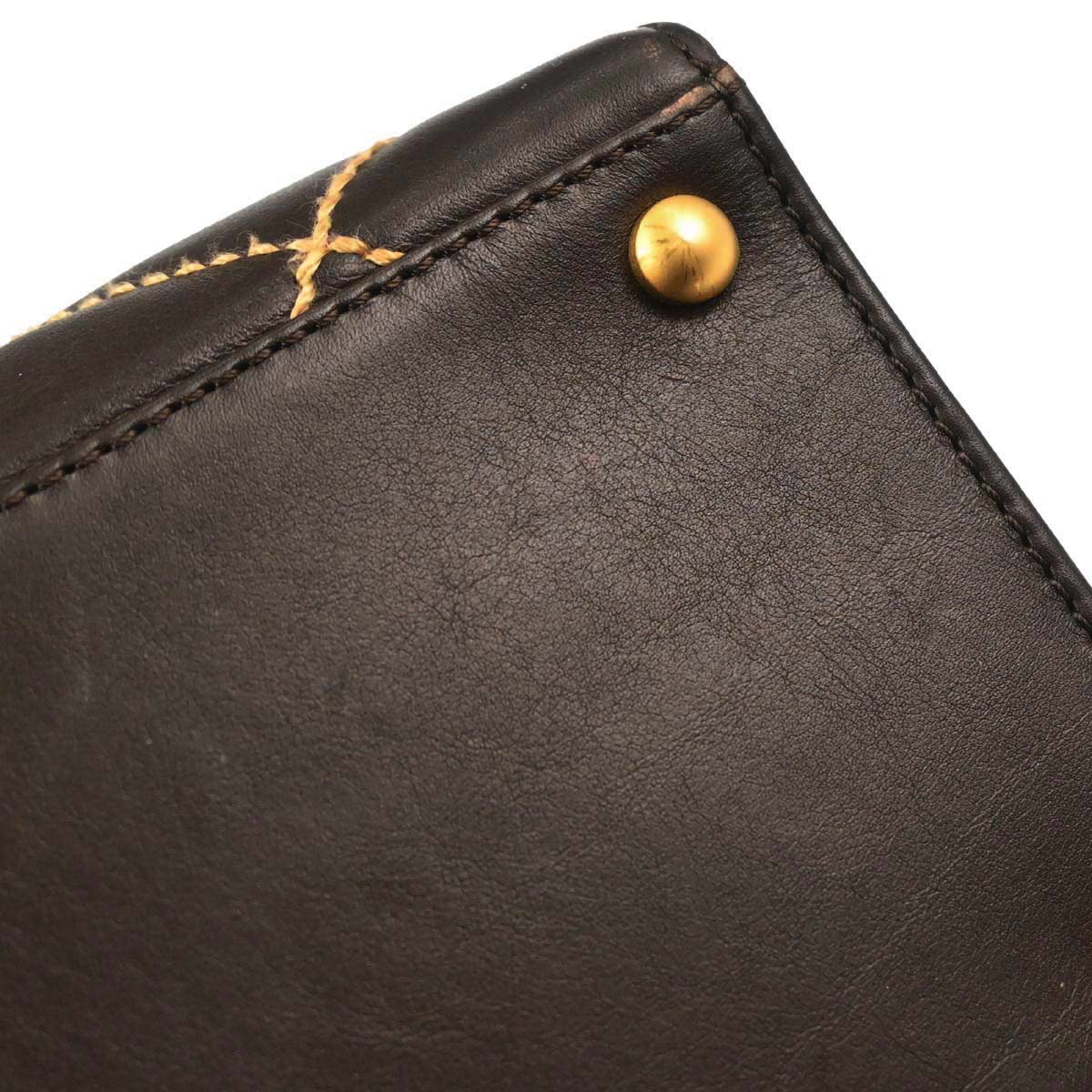 Chanel 2005-2006 Brown Calfskin Wild Stitch Handbag