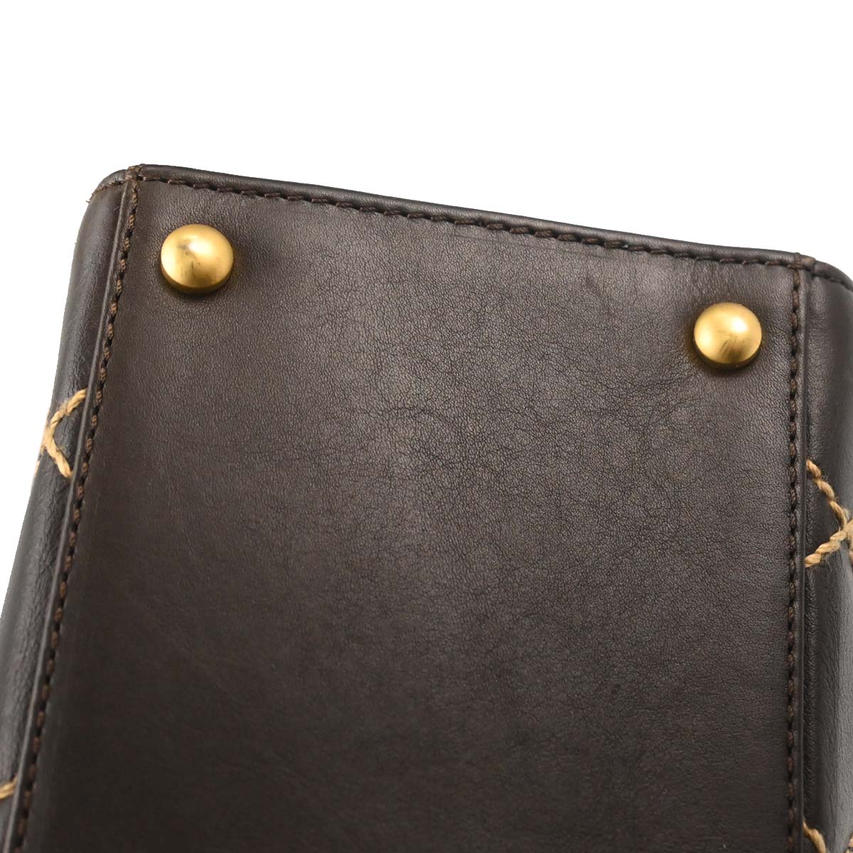 Chanel 2005-2006 Brown Calfskin Wild Stitch Handbag