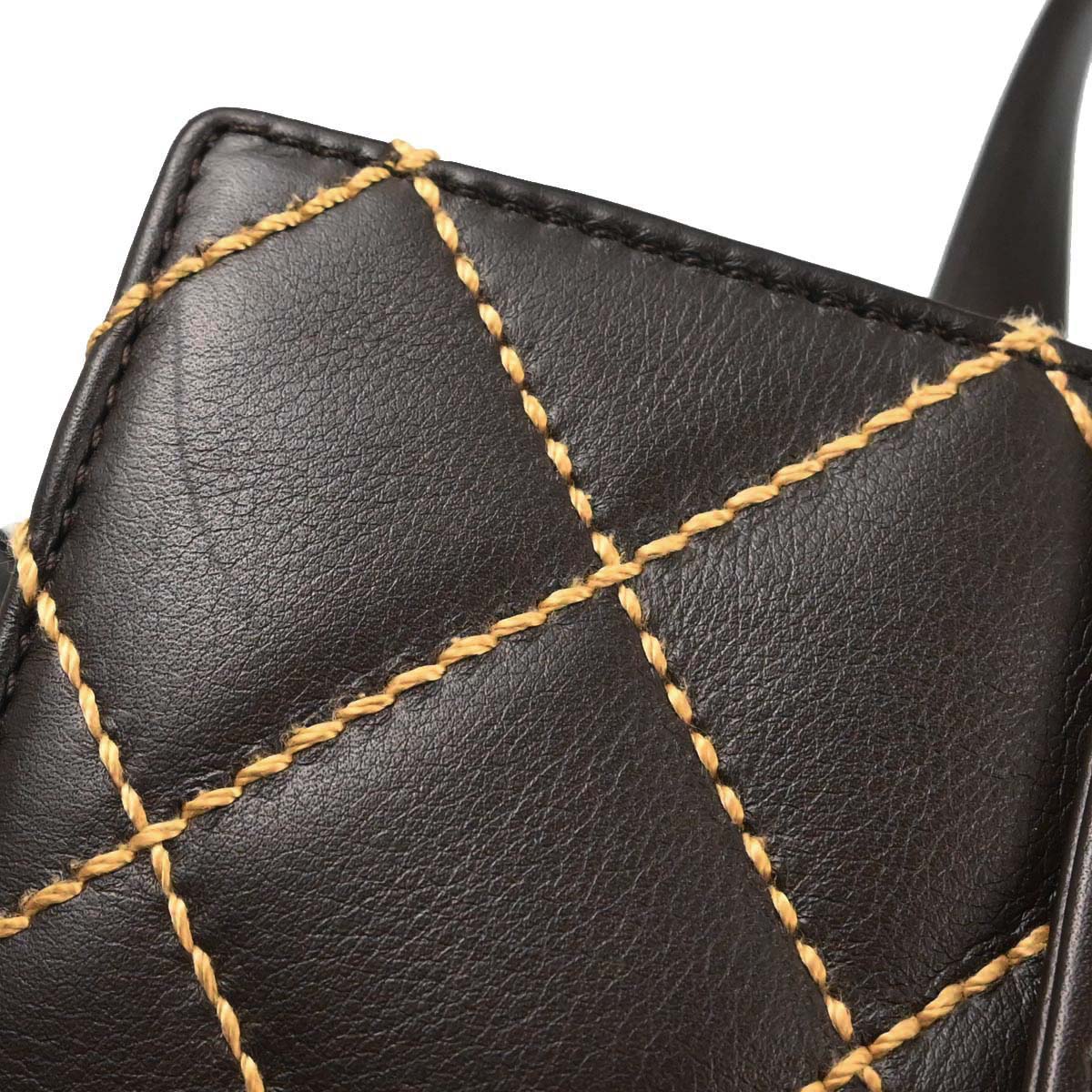 Chanel 2005-2006 Brown Calfskin Wild Stitch Handbag