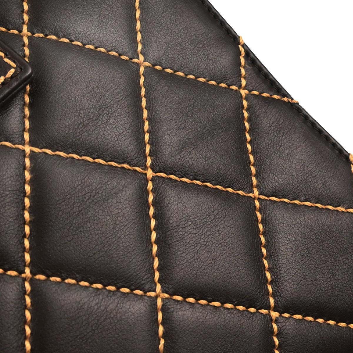 Chanel 2005-2006 Brown Calfskin Wild Stitch Handbag