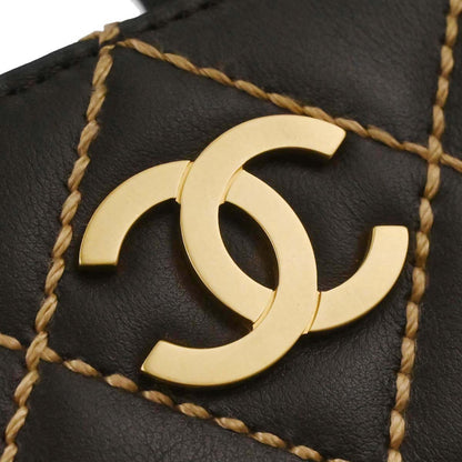 Chanel 2005-2006 Brown Calfskin Wild Stitch Handbag