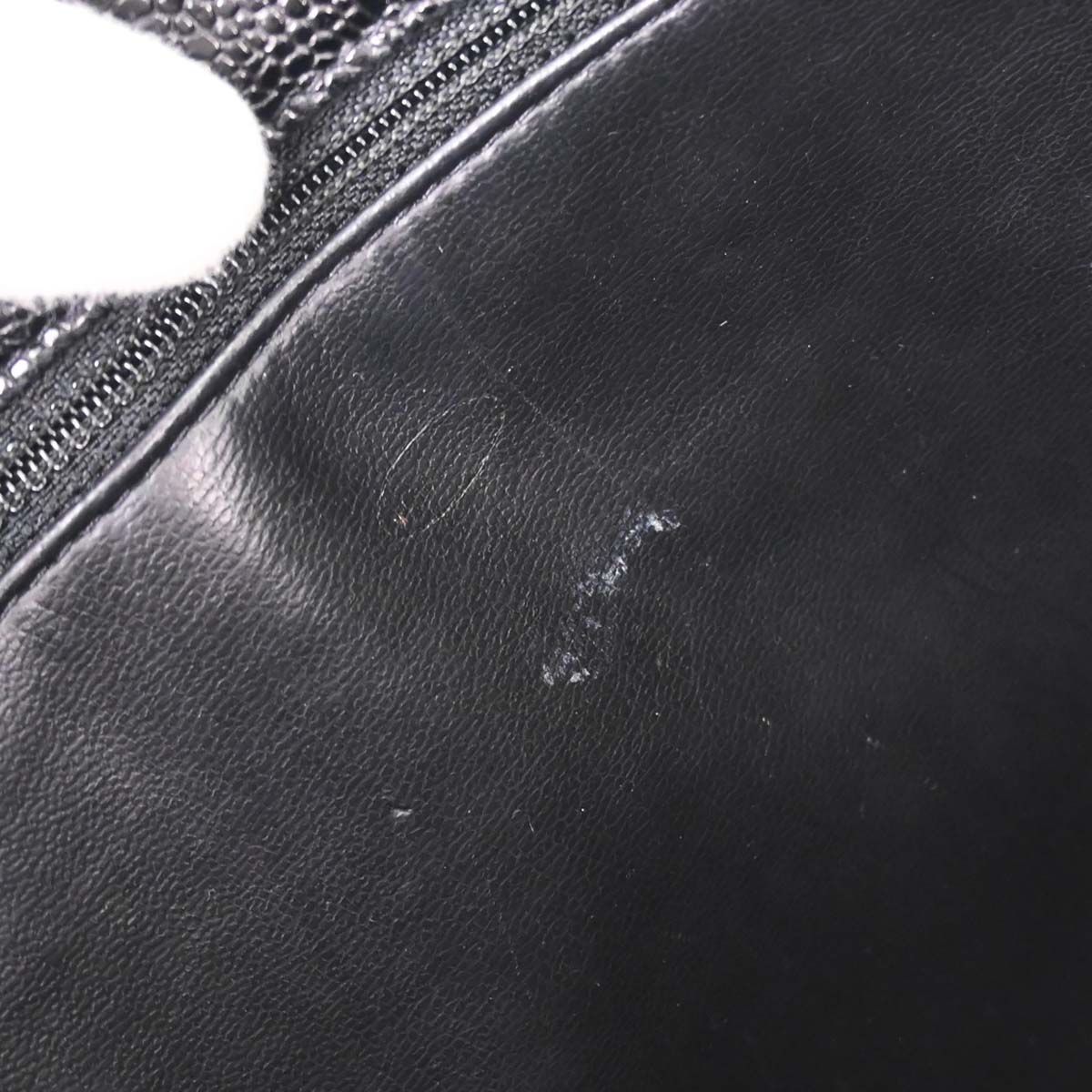Chanel Black Caviar Skin Triple CC Shoulder Tote Bag