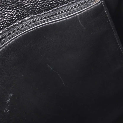 Chanel Black Caviar Skin Triple CC Shoulder Tote Bag