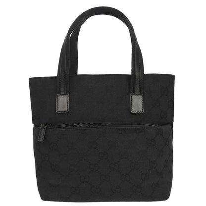 Gucci Black Canvas GG Tote Handbag