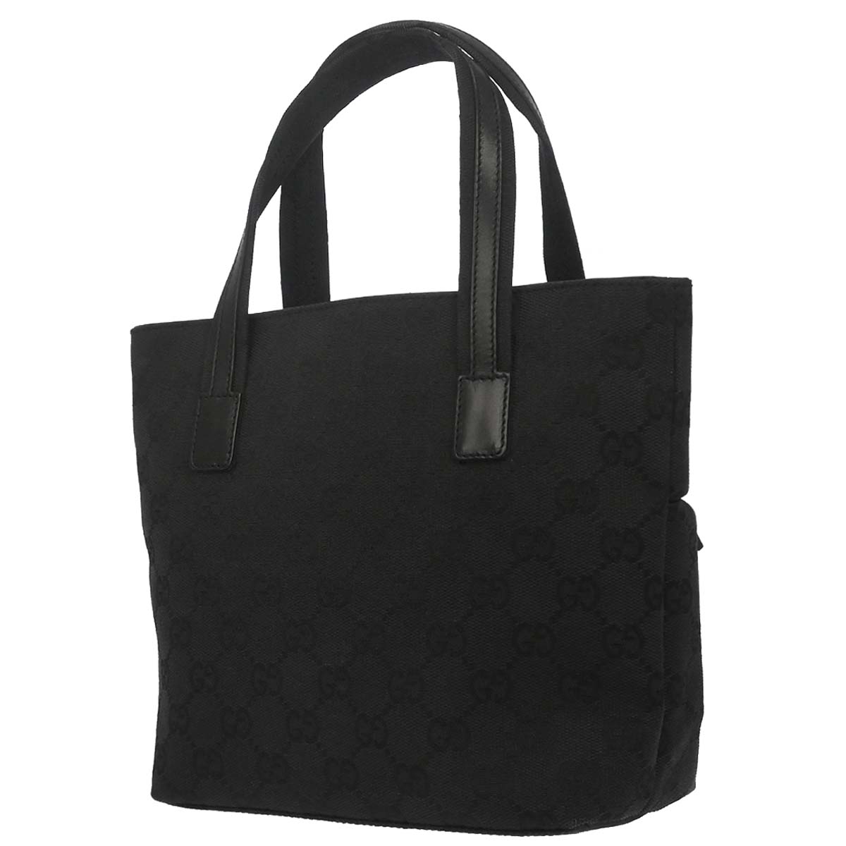 Gucci Black Canvas GG Tote Handbag