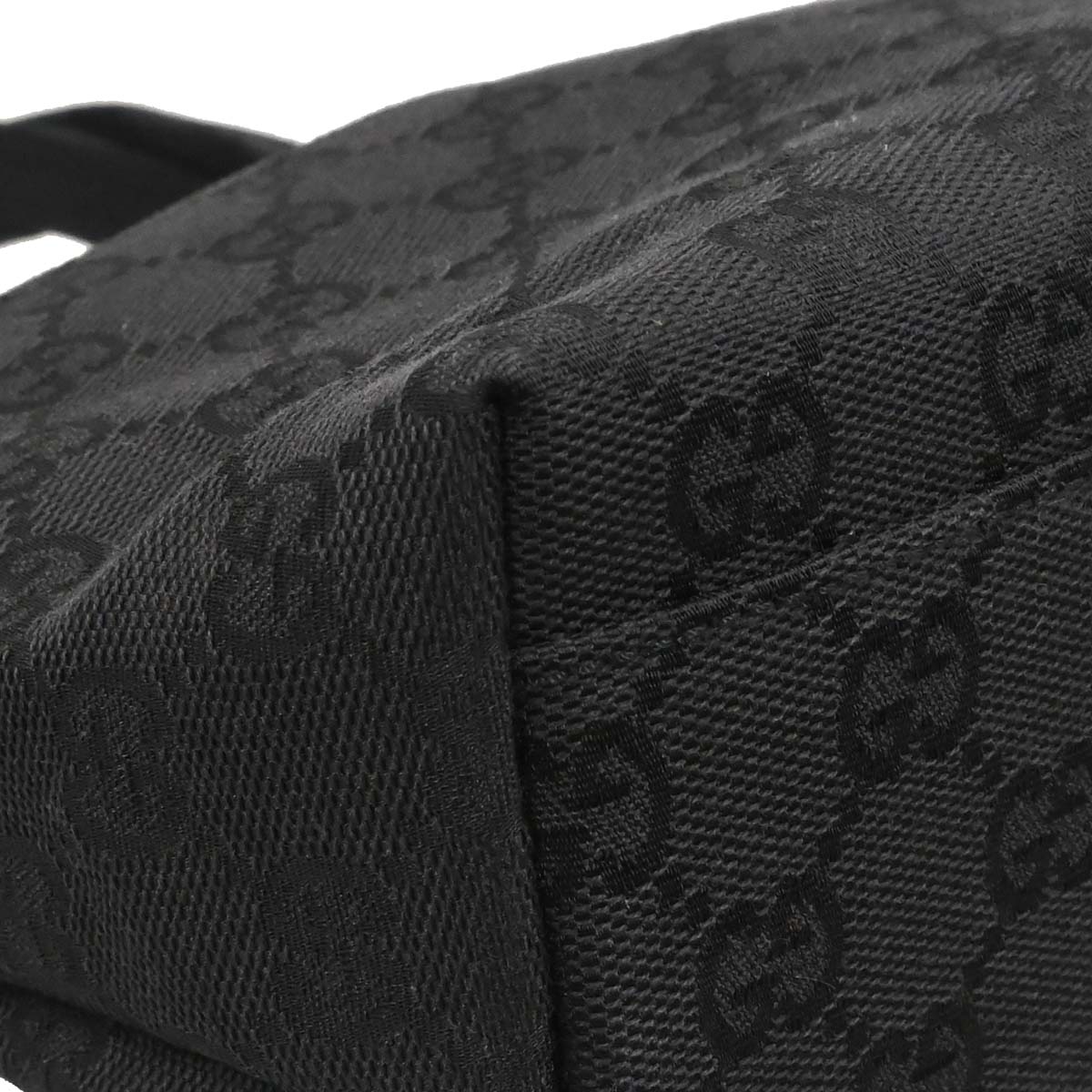 Gucci Black Canvas GG Tote Handbag