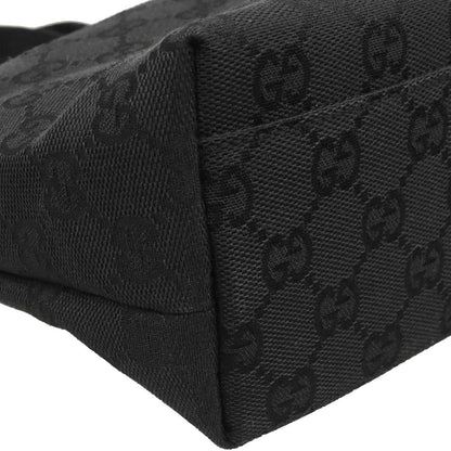 Gucci Black Canvas GG Tote Handbag