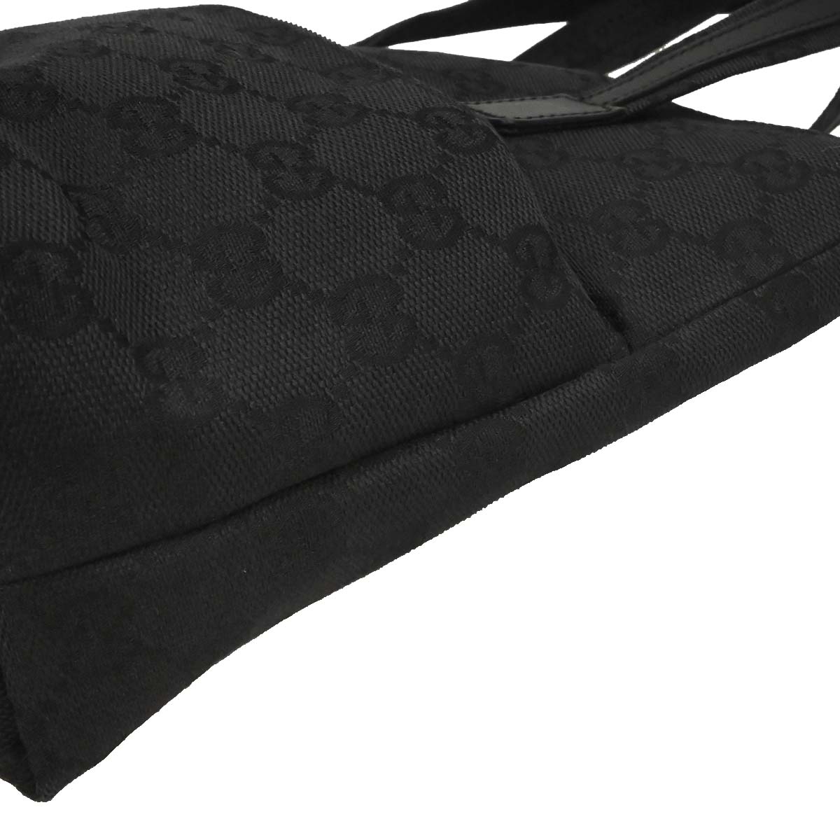 Gucci Black Canvas GG Tote Handbag