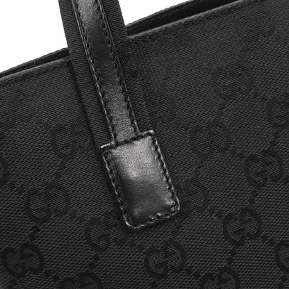 Gucci Black Canvas GG Tote Handbag