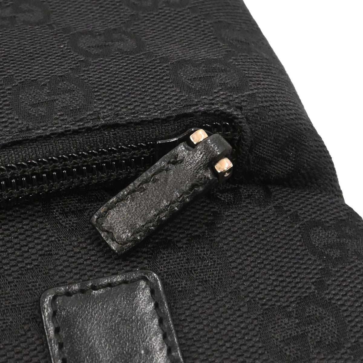 Gucci Black Canvas GG Tote Handbag