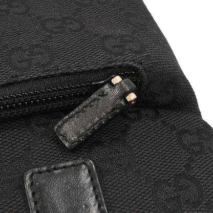 Gucci Black Canvas GG Tote Handbag