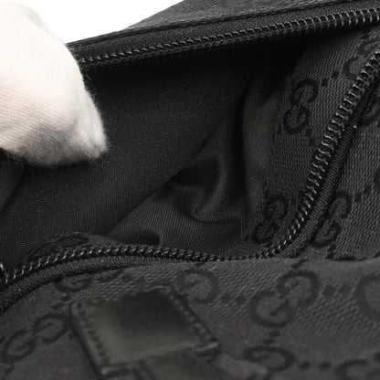 Gucci Black Canvas GG Tote Handbag