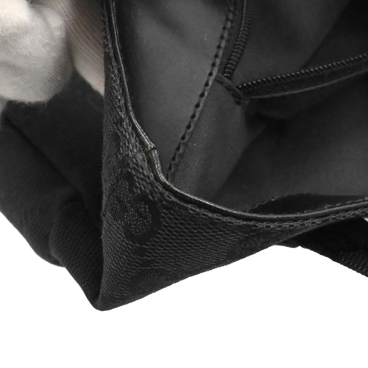 Gucci Black Canvas GG Tote Handbag