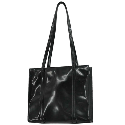 Prada Black Patent Leather Tote Shoulder Bag