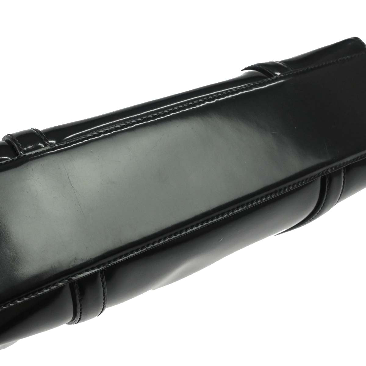 Prada Black Patent Leather Tote Shoulder Bag