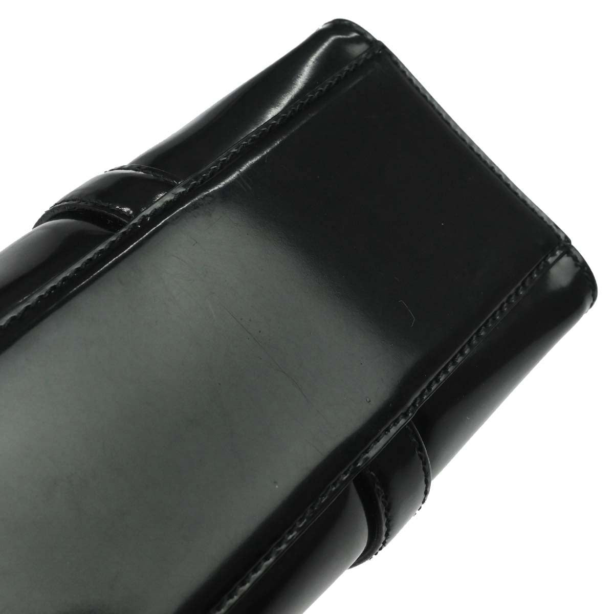 Prada Black Patent Leather Tote Shoulder Bag
