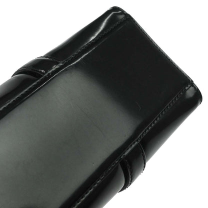Prada Black Patent Leather Tote Shoulder Bag